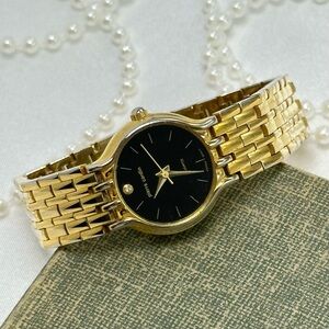 Pierre Cardin Vintage Gold Watch with Black Dial